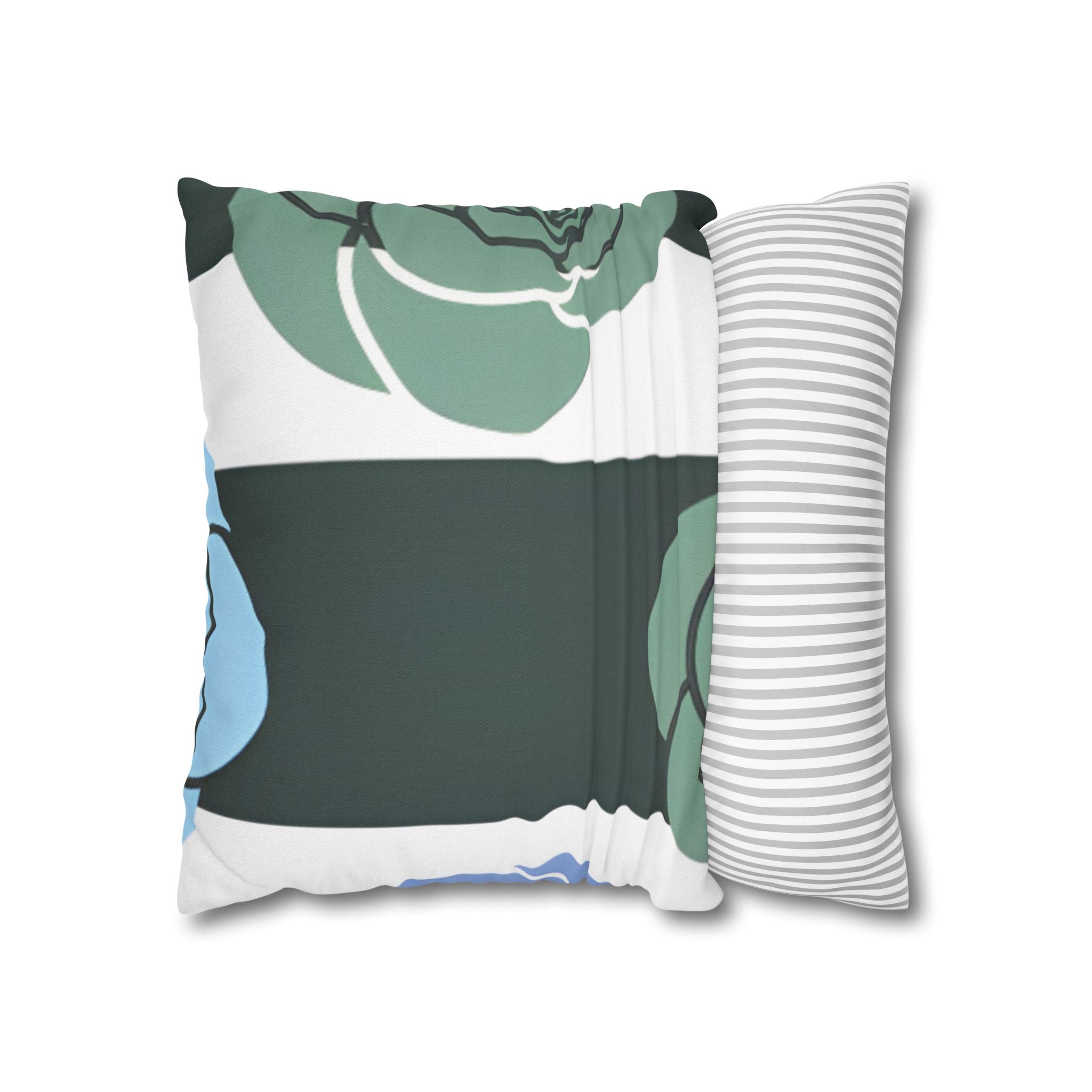 Striped Rose Garden Spun Polyester Square Pillowcase, Artsulli - Art is Long, Life is Short, Home Decor, , , , , , , 