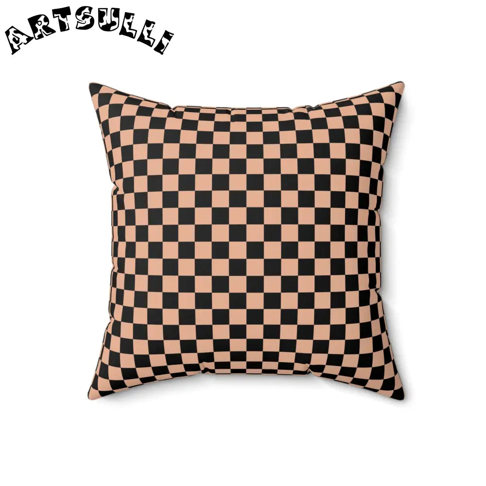 JAKKOUTTHEBXX Checkerboard II Soft Orange and Black Spun Polyester