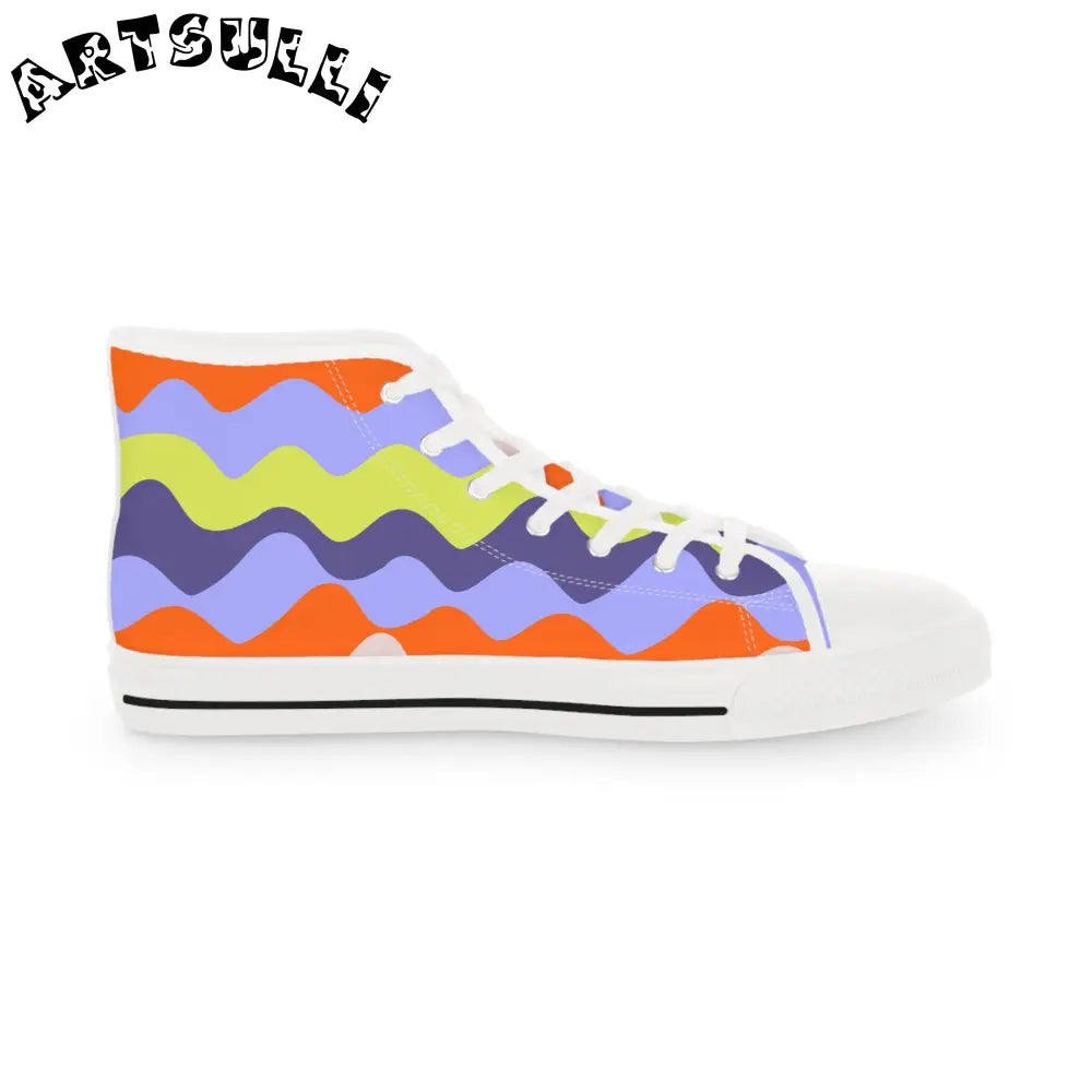 JAKKOUTTHEBXX Waves II Red and Blue Men’s High Top Sneakers