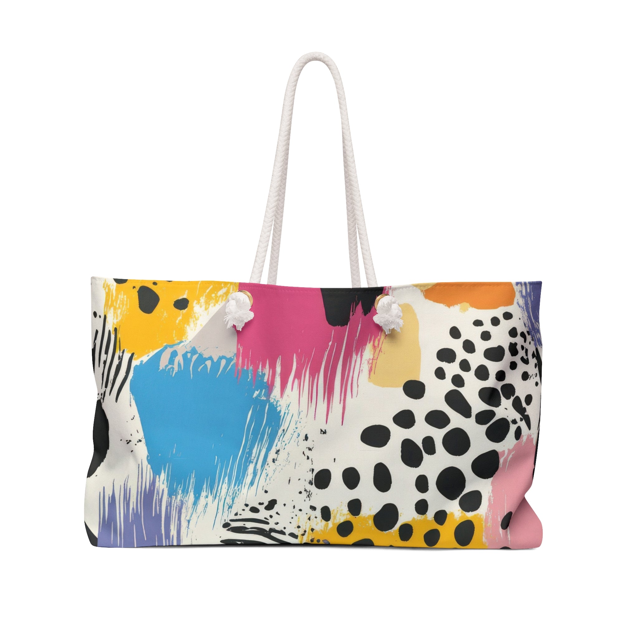 Animal Print x Paint Brush Strokes Multi-Color II Weekender Bag, Artsulli - Art is Long, Life is Short, Bags, Size, 24" × 13", , , , , 22318487758726