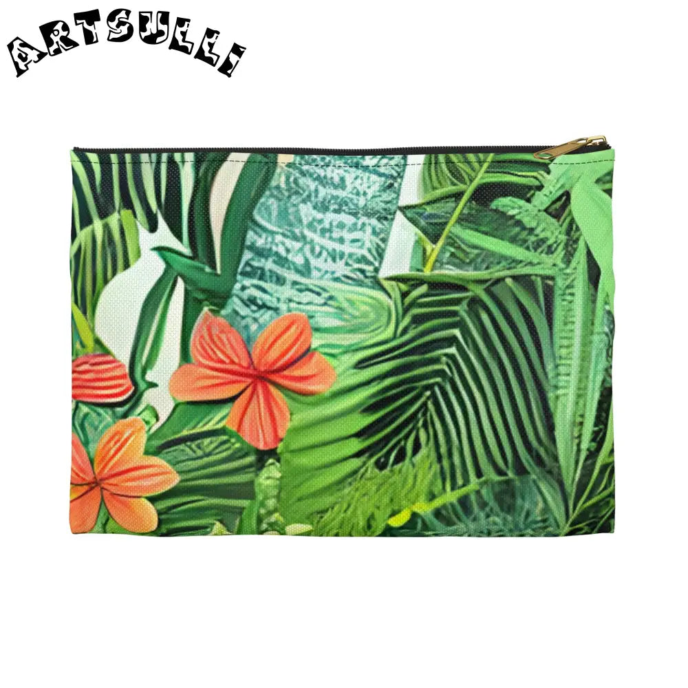 JAKKOUTTHEBXX Tropical bloom zippered pouch JAKKOUTTHEBXX Artsulli