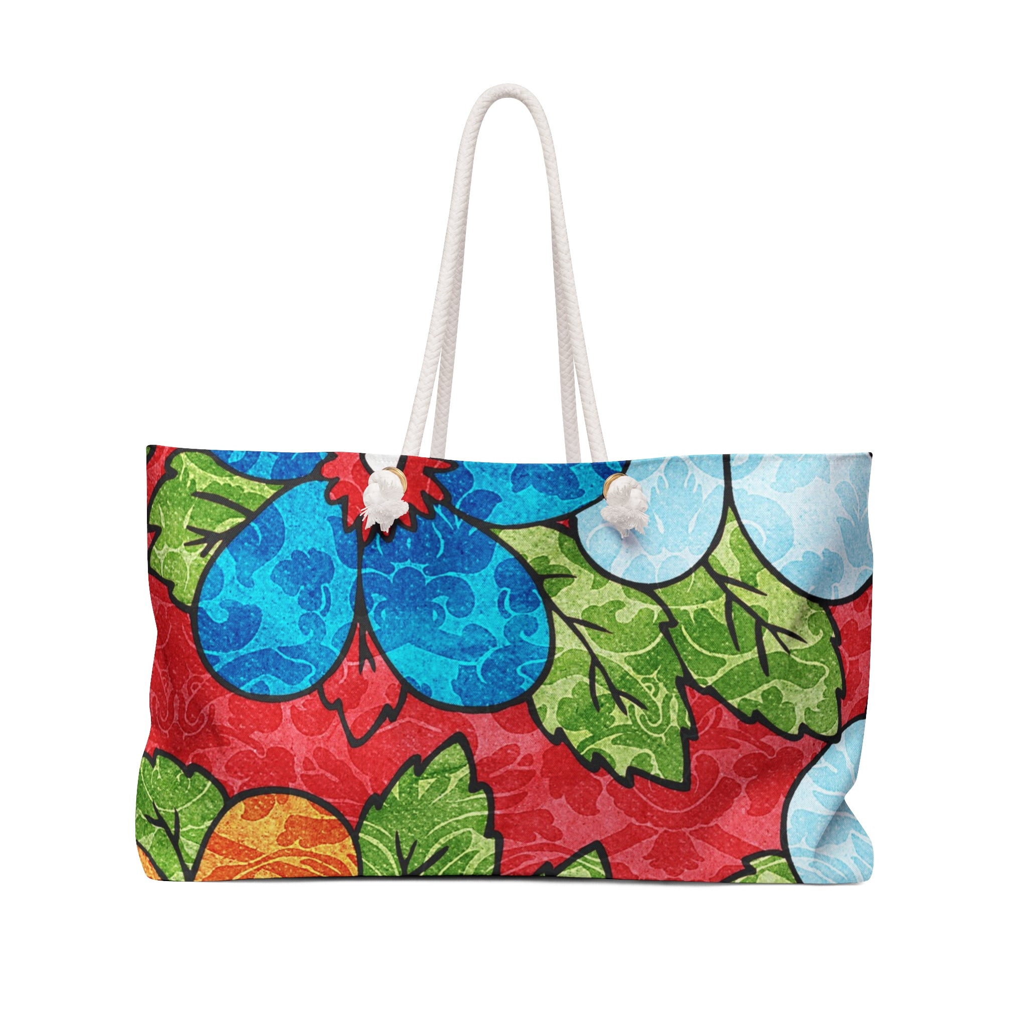 Groovy Red Floral Kl Weekender Bag, Artsulli - Art is Long, Life is Short, Bags, Size, 24" × 13", , , , , 28413713483324920983