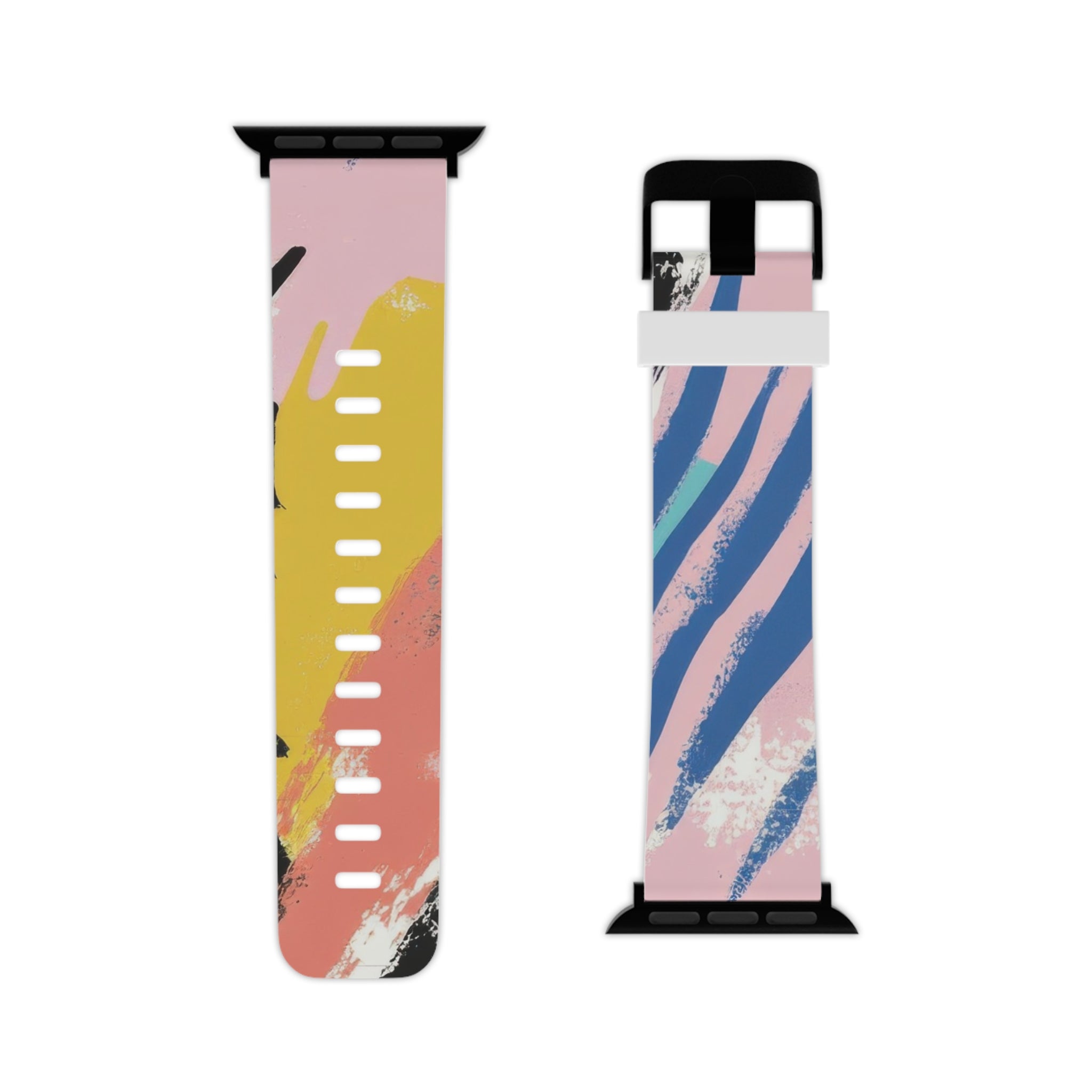Wild Zebra Stripes x Paint Brush Strokes Multi-Color IV Watch Band for Apple Watch, Artsulli - Art is Long, Life is Short, Accessories, , , , , , , 