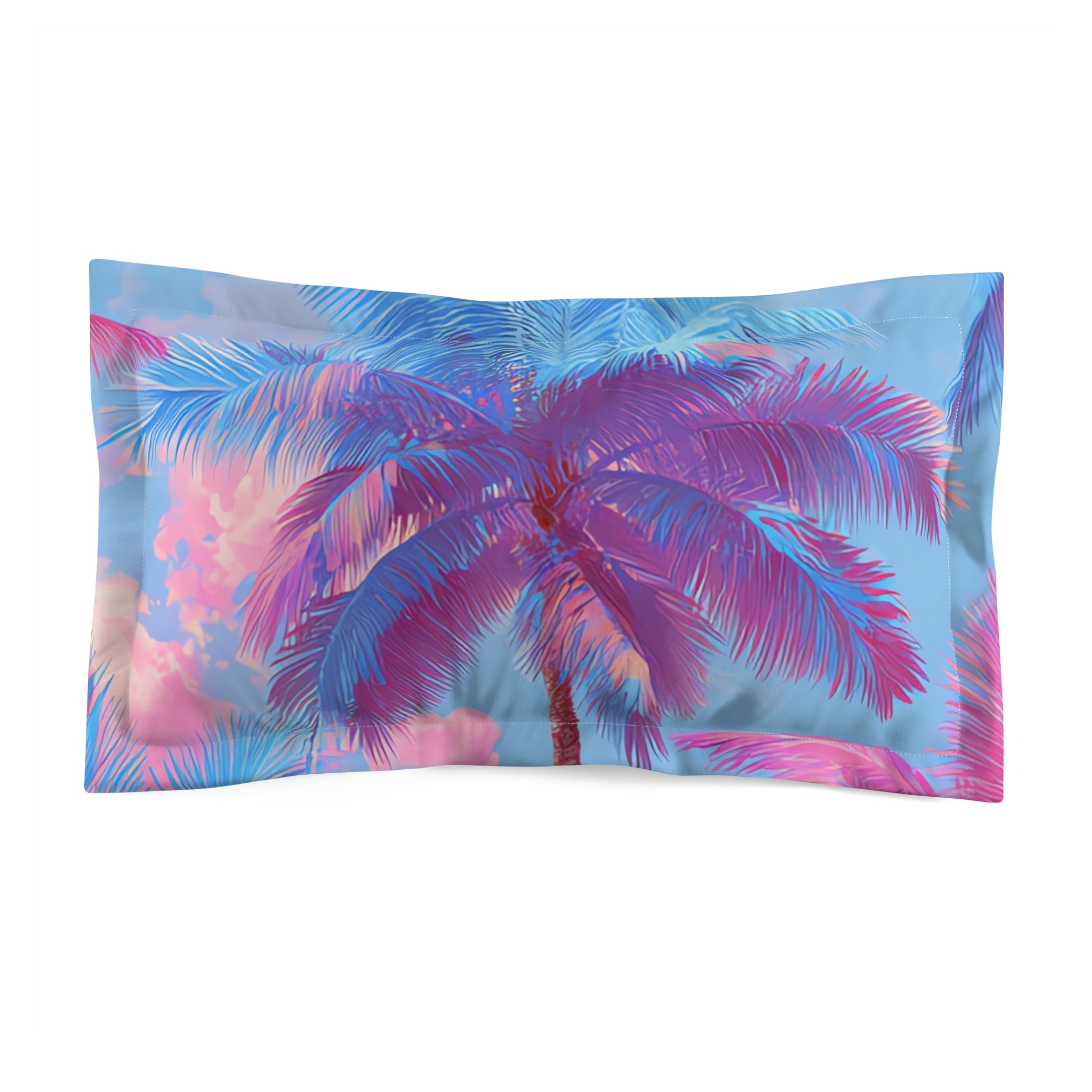 Ethereal Pastel Palms Microfiber Pillow Sham, Artsulli - Art is Long, Life is Short, Home Decor, Size, King, , , , , 22385968400467503733