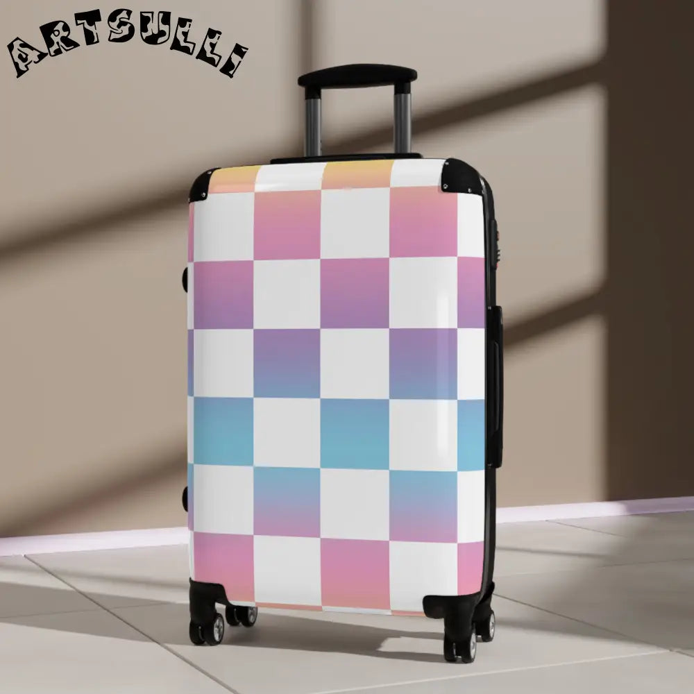JAKKOUTTHEBXX Vaporwave Check Suitcase JAKKOUTTHEBXX Artsulli - Art