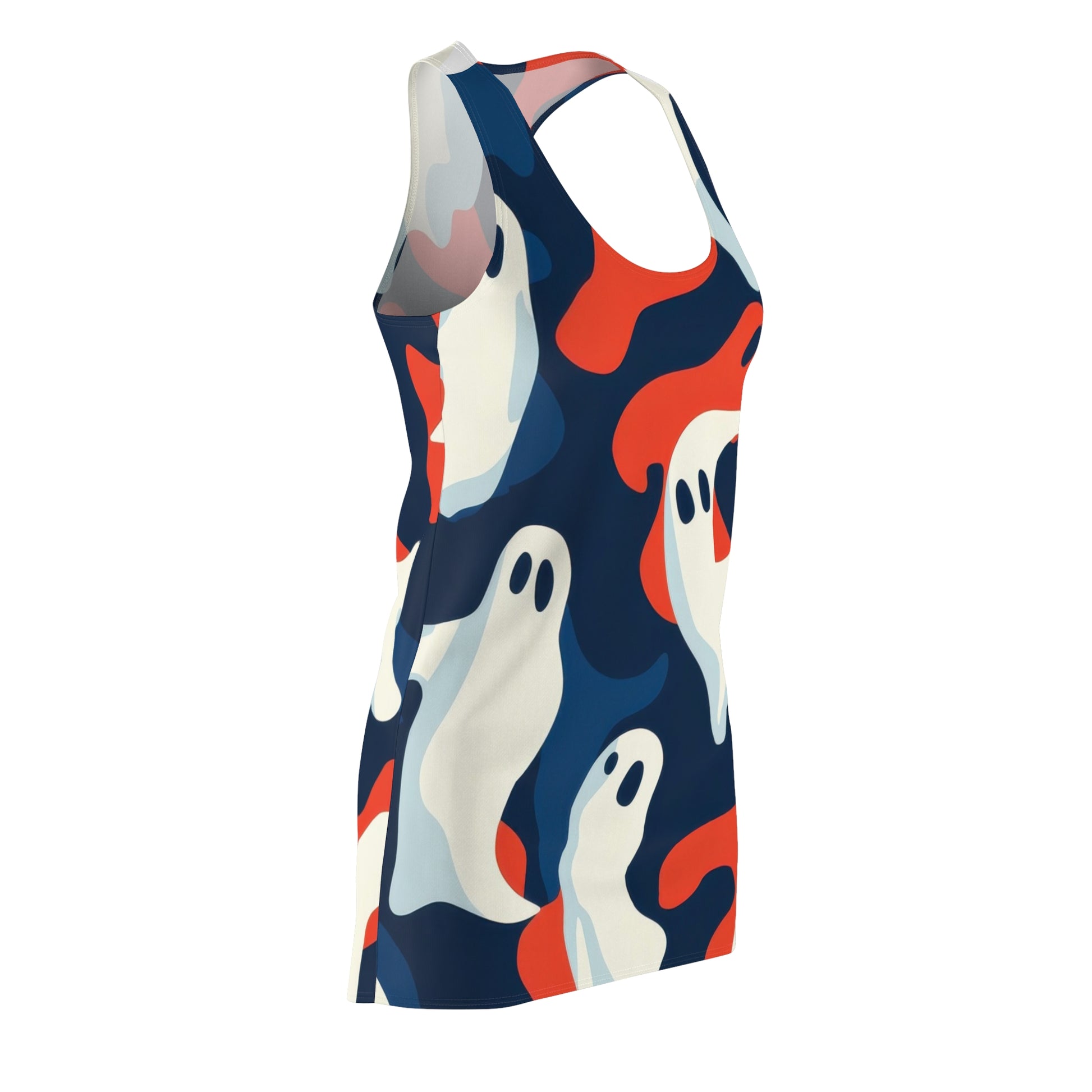 Camo Ghosts Women's Cut & Sew Racerback Dress (AOP), Artsulli - Art is Long, Life is Short, All Over Prints, , , , , , , 