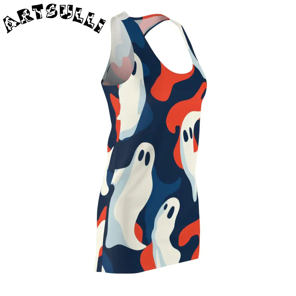 JAKKOUTTHEBXX Camo Ghosts Women’s Cut & Sew Racerback Dress (AOP)