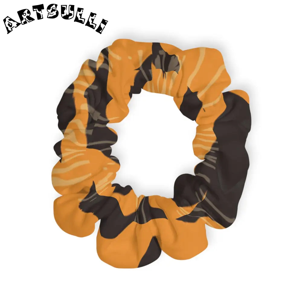 JAKKOUTTHEBXX Tiger Scratches Orange & Black Scrunchie JAKKOUTTHEBXX