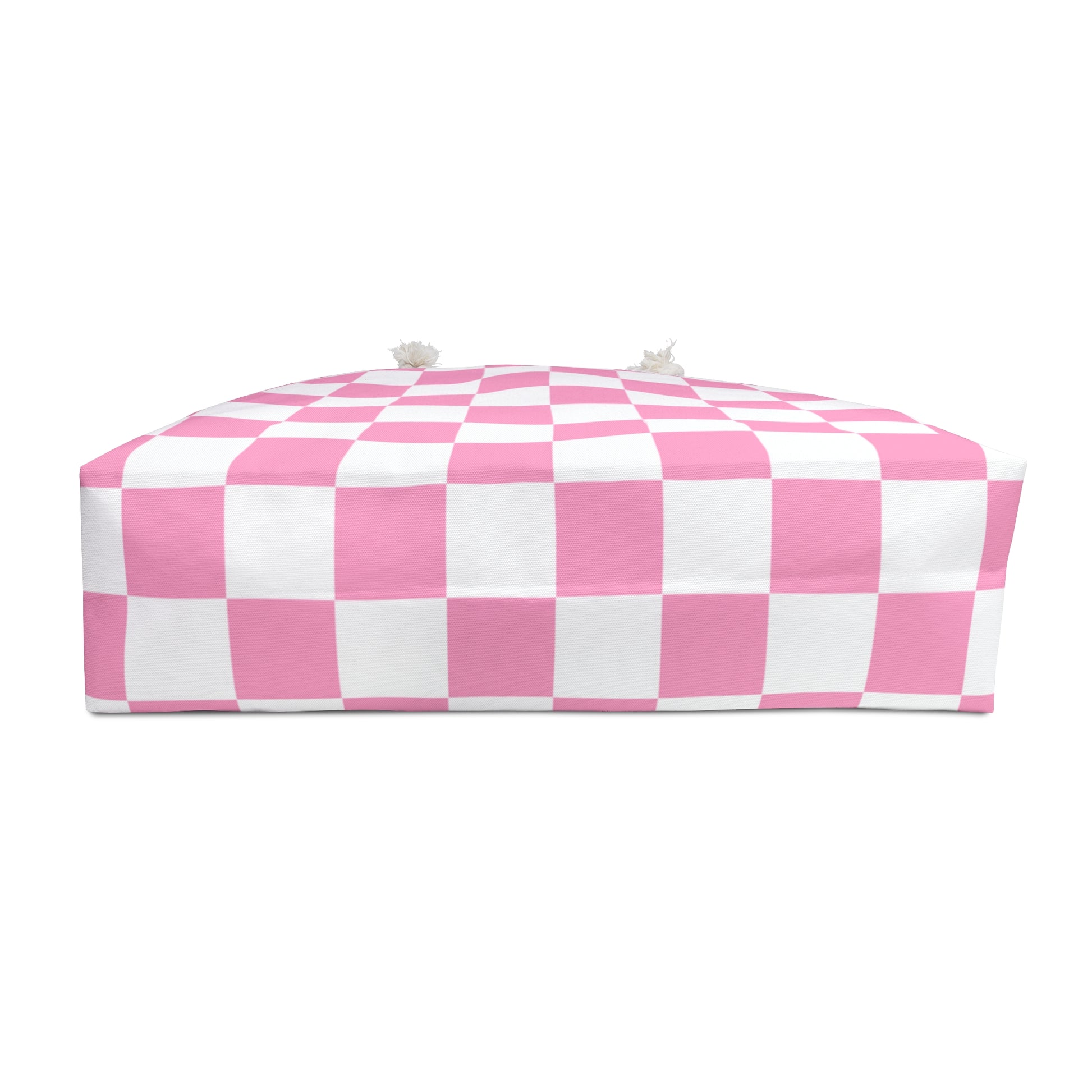 Checkerboard Hot Pink and White Weekender Bag, Artsulli - Art is Long, Life is Short, Bags, , , , , , , 