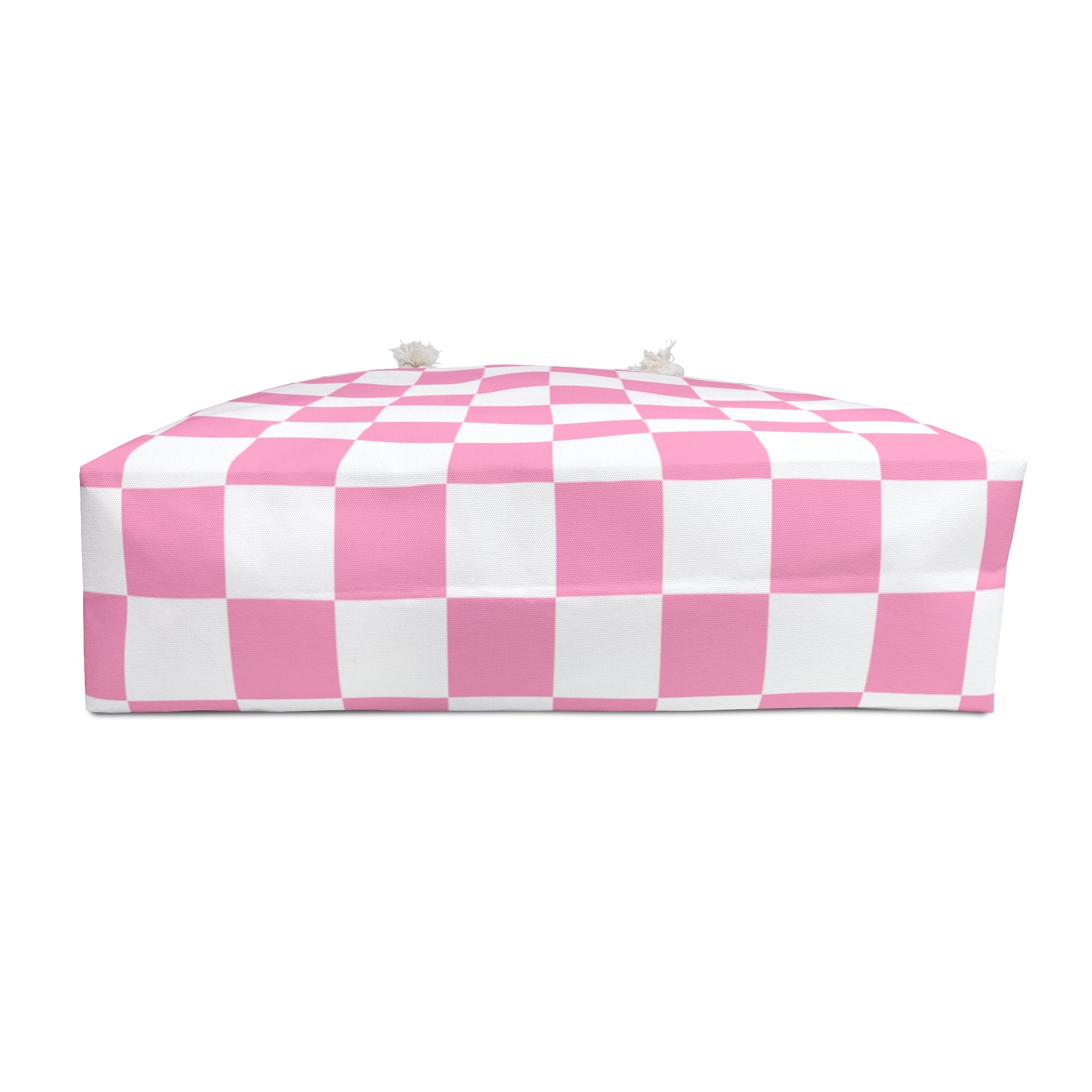 Checkerboard Hot Pink and White Weekender Bag, Artsulli - Art is Long, Life is Short, Bags, , , , , , , 