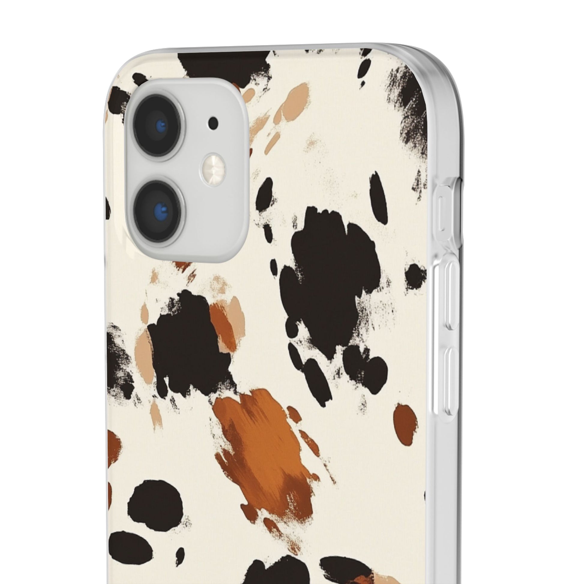 Brown Cow Print Phone Case, Artsulli - Art is Long, Life is Short, Phone Case, , , , , , , 
