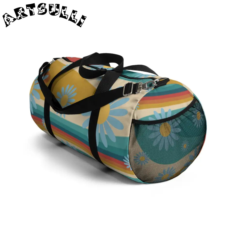 JAKKOUTTHEBXX Psychedelic Floral Hills II Multi-Color Duffel Bag
