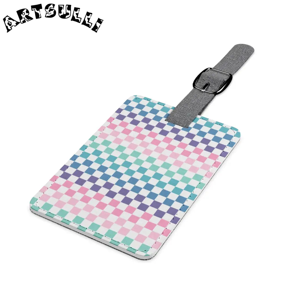 JAKKOUTTHEBXX Vaporwave Rainbow Checkerboard Multi-Color Saffiano