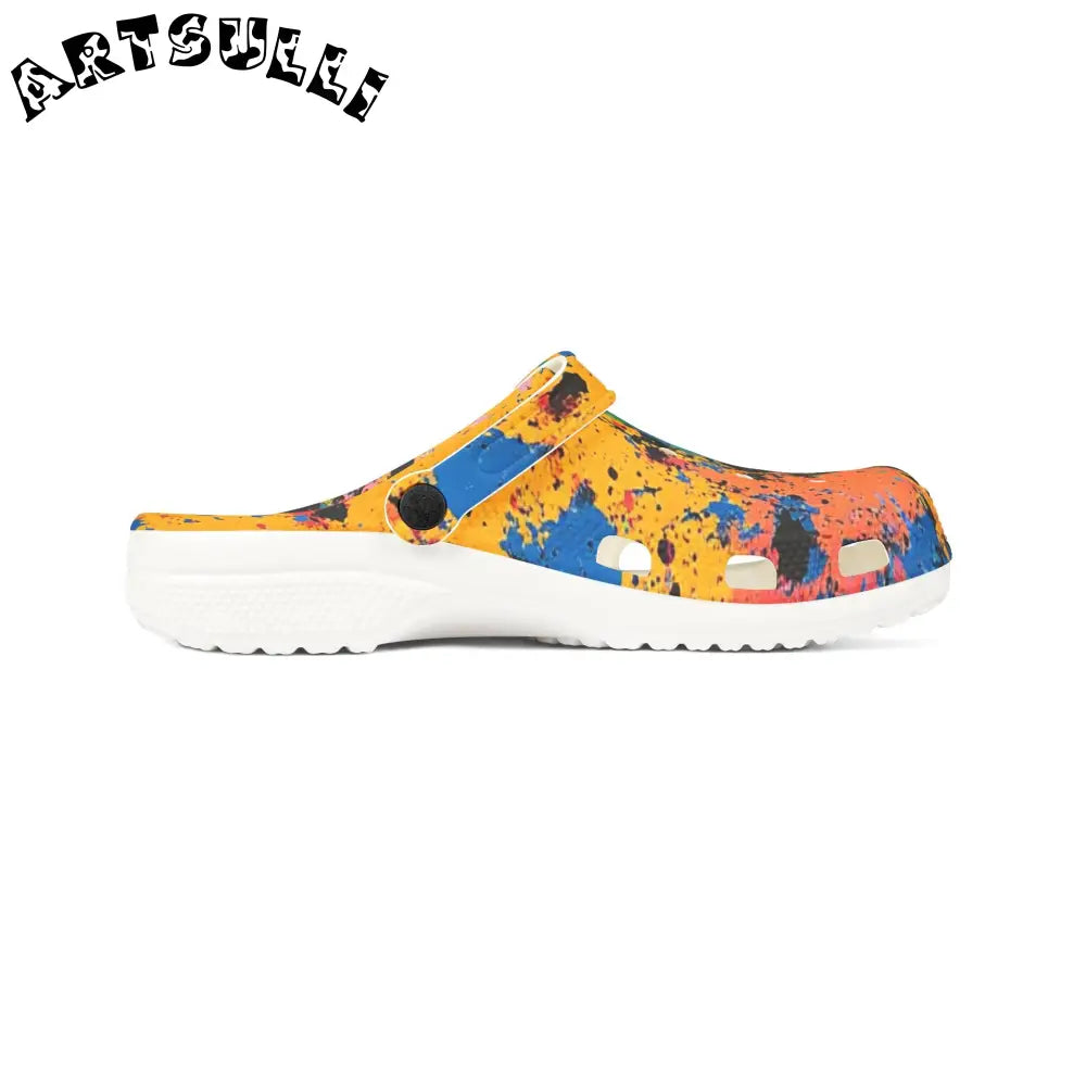 JAKKOUTTHEBXX The Colors Of Paint Splatter EVA Foam Rubber Shoes
