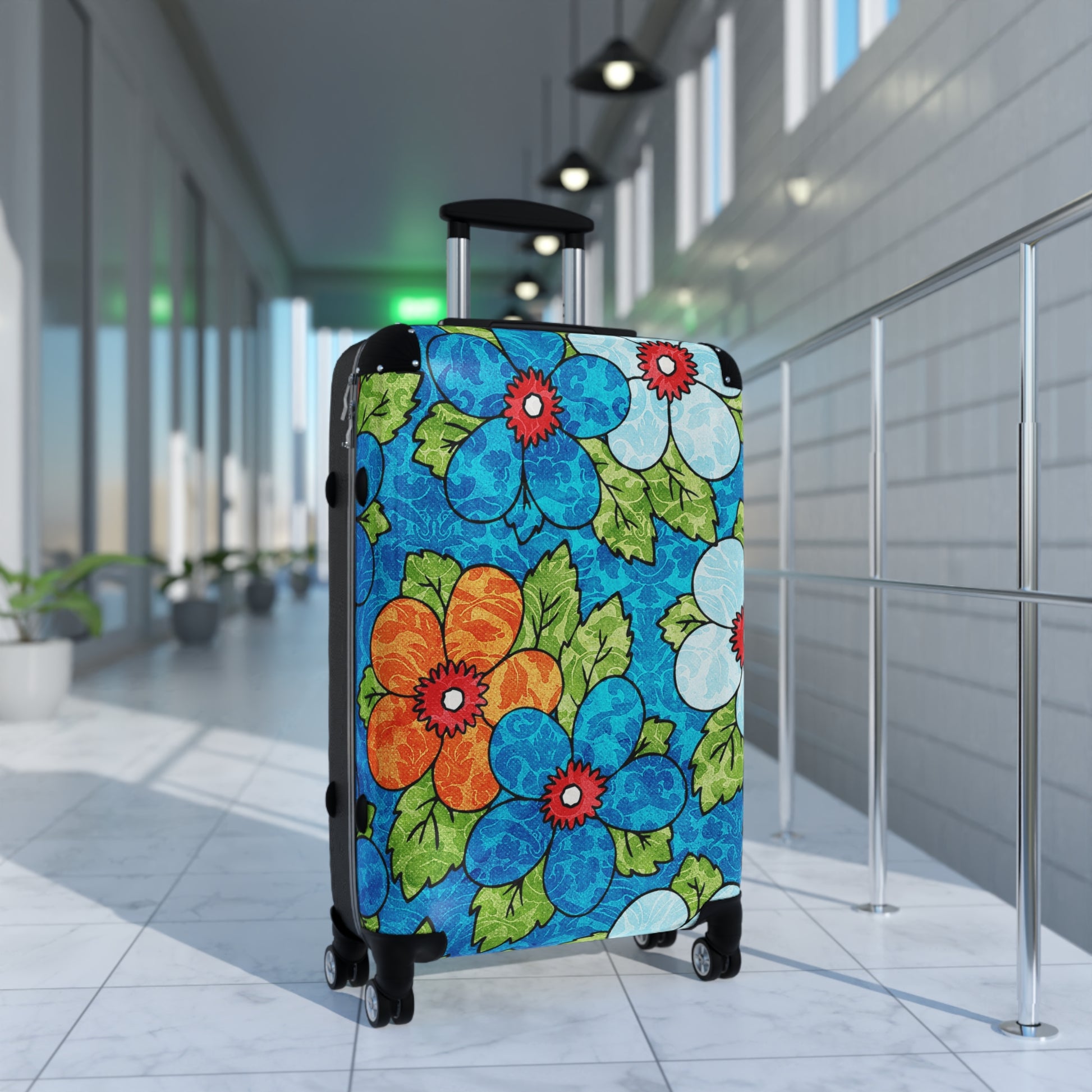 Blue Orange Groovy II Suitcase, Artsulli - Art is Long, Life is Short, Bags, , , , , , , 