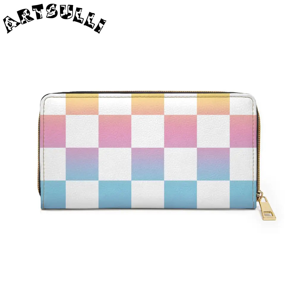 JAKKOUTTHEBXX Vaporwave Check II Zipper Wallet JAKKOUTTHEBXX