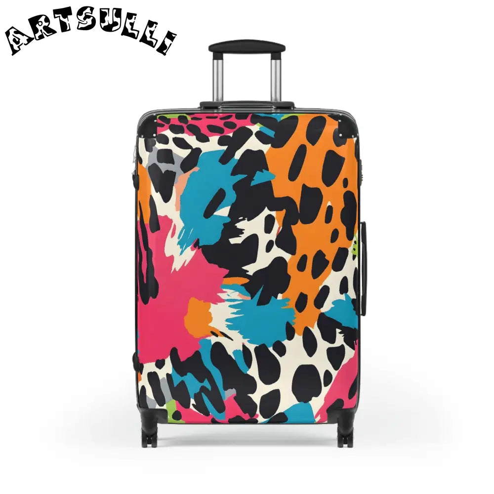 JAKKOUTTHEBXX Wild Brush Strokes x Animal Print Multi-Color Suitcase