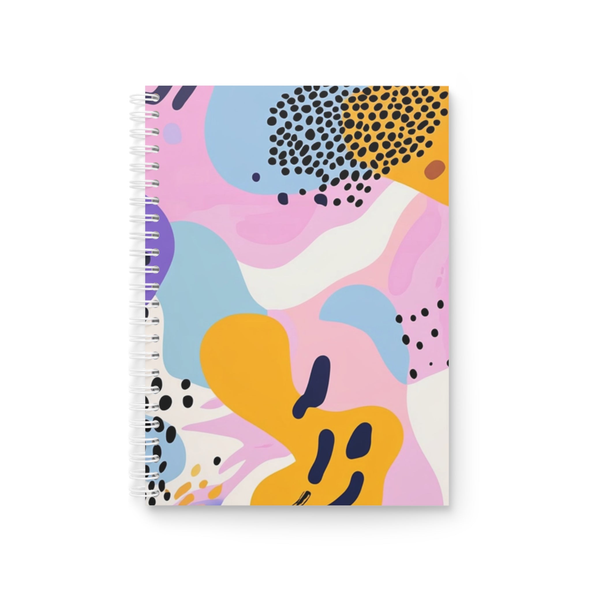 Colorful Abstract Dots and Shapes Spiral Notebook, Artsulli - Art is Long, Life is Short, Paper products, Size, One Size, , , , , 25886814396795