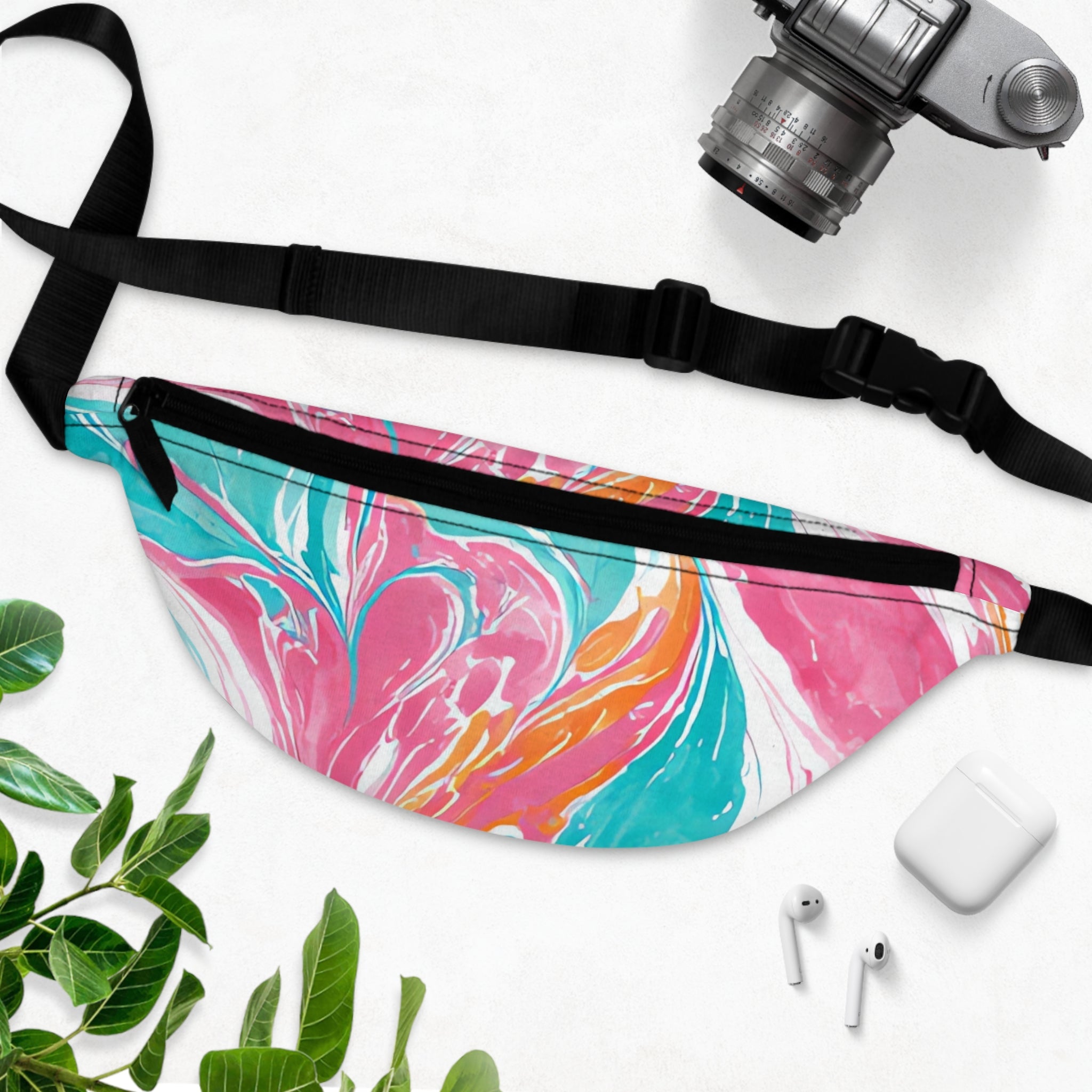 Liquid Pastel Spill Multi-Color Fanny Pack, Artsulli - Art is Long, Life is Short, Bags, , , , , , , 