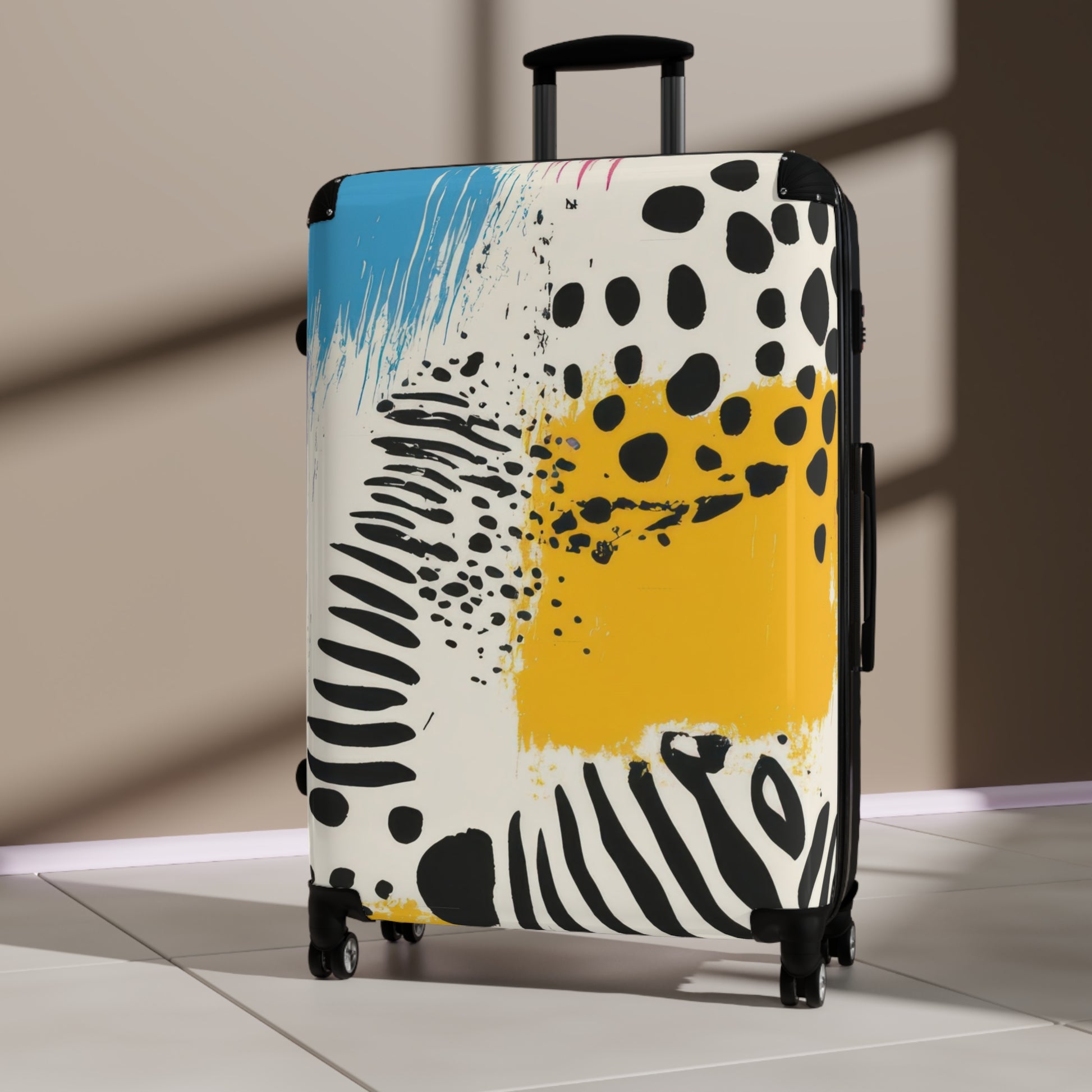 Rae Zebra Rhapsody Suitcase, Artsulli - Art is Long, Life is Short, Bags, , , , , , , 