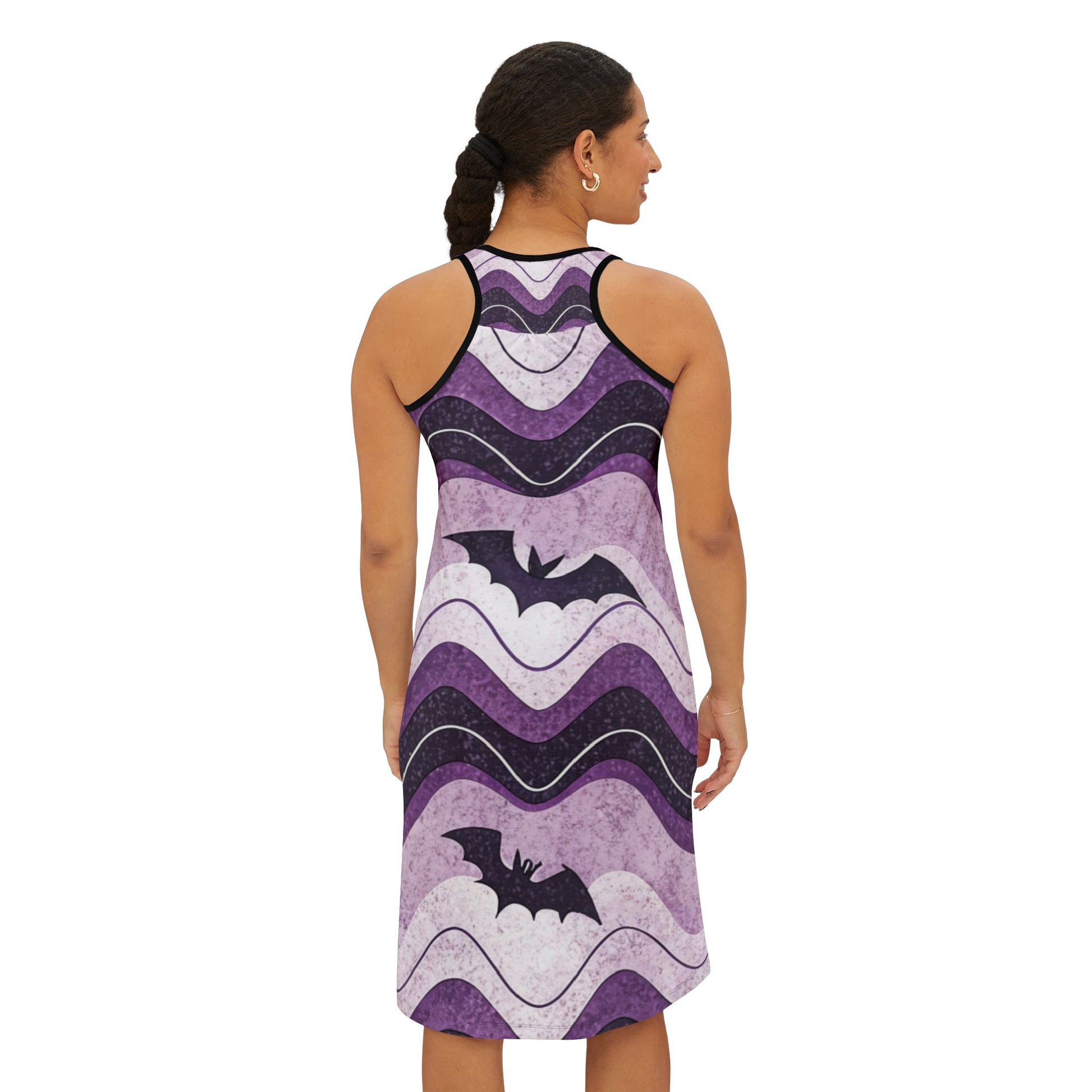 Bat Wave Women's Racerback Dress (AOP), Artsulli - Art is Long, Life is Short, Tank Top, , , , , , , 