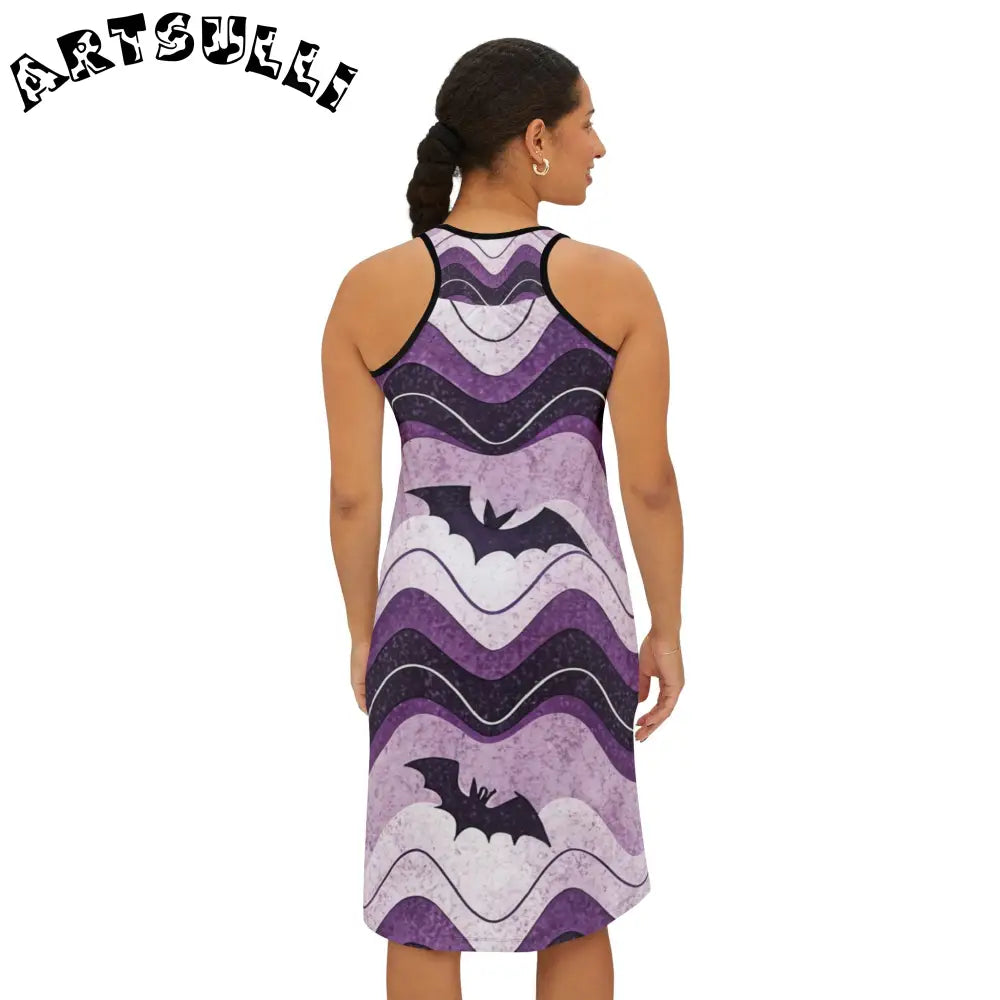 JAKKOUTTHEBXX Bat Wave Women’s Racerback Dress (AOP) JAKKOUTTHEBXX