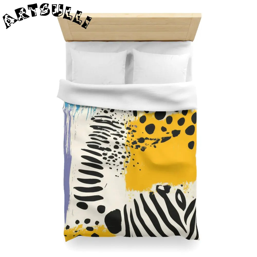 JAKKOUTTHEBXX Rae Zebra Rhapsody Microfiber Duvet Cover