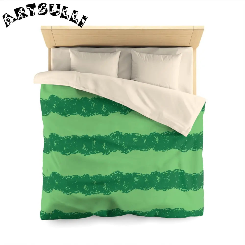 JAKKOUTTHEBXX Watermelon Green Microfiber Duvet Cover JAKKOUTTHEBXX