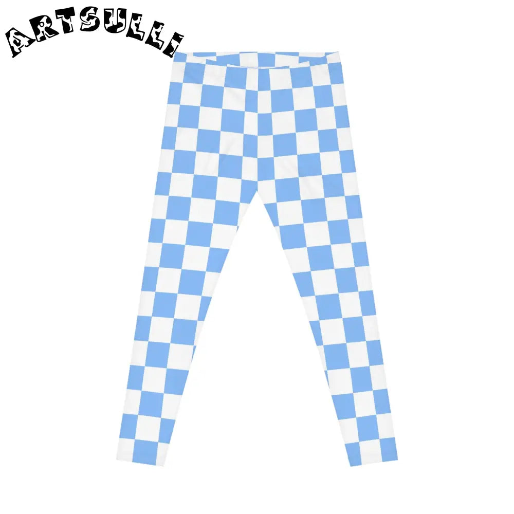 JAKKOUTTHEBXX Checkerboard White and Light Blue Women’s Casual