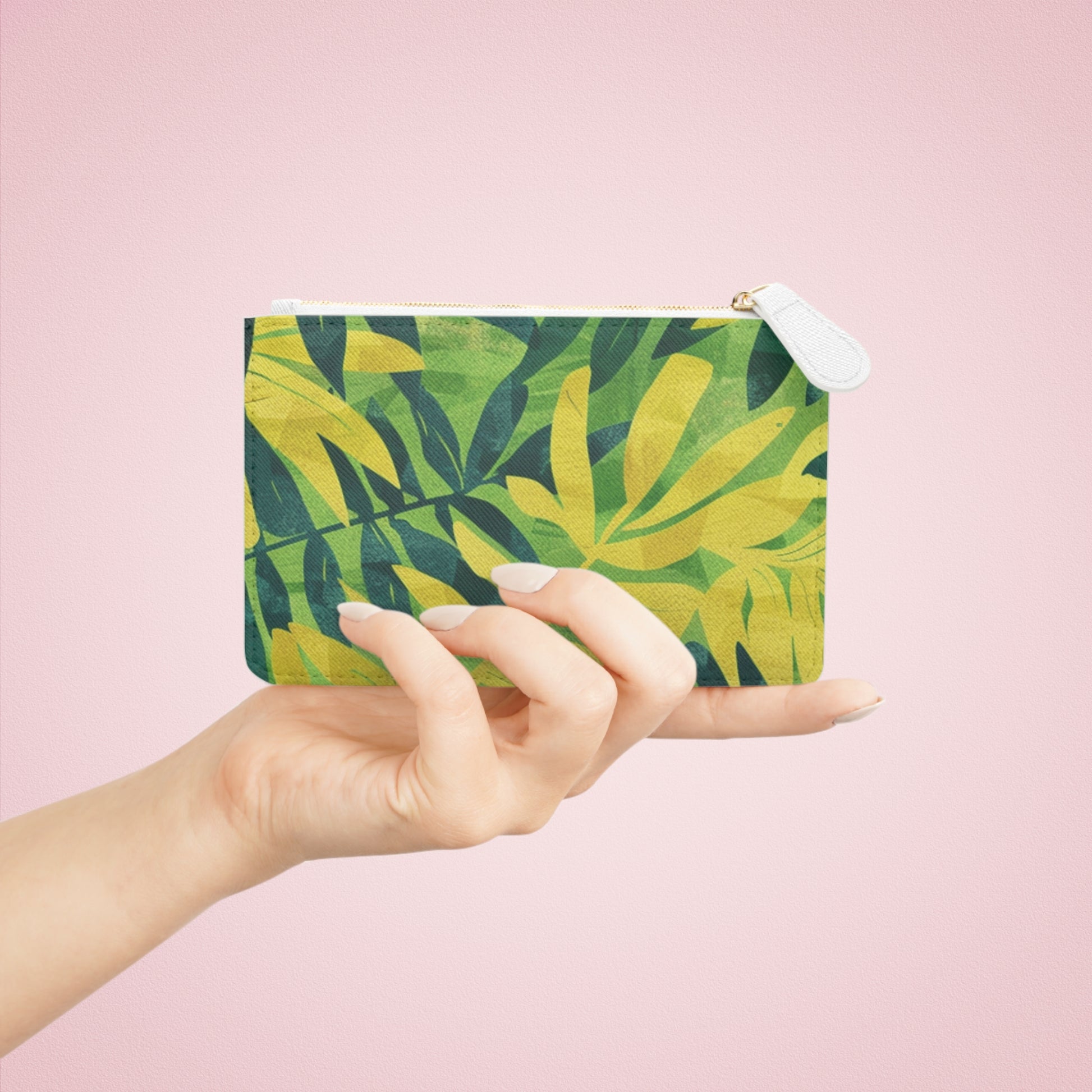 Green Leaf x Yellow Leaf x Tropical x Jungle Mini Clutch Bag, Artsulli - Art is Long, Life is Short, Bags, , , , , , , 