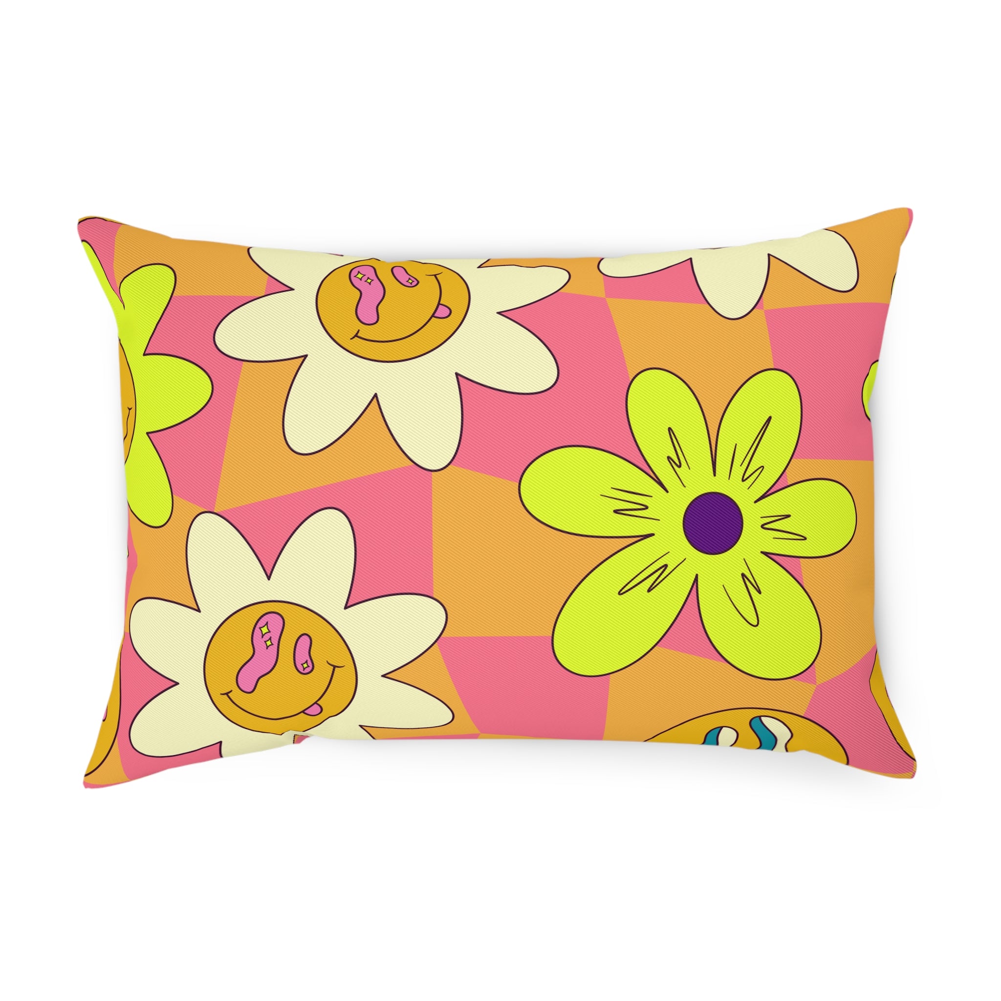 Trippy Sour Face Rave Cushion, Artsulli - Art is Long, Life is Short, Home Decor, Size, 19.7" × 13.8", , , , , 13824097820147