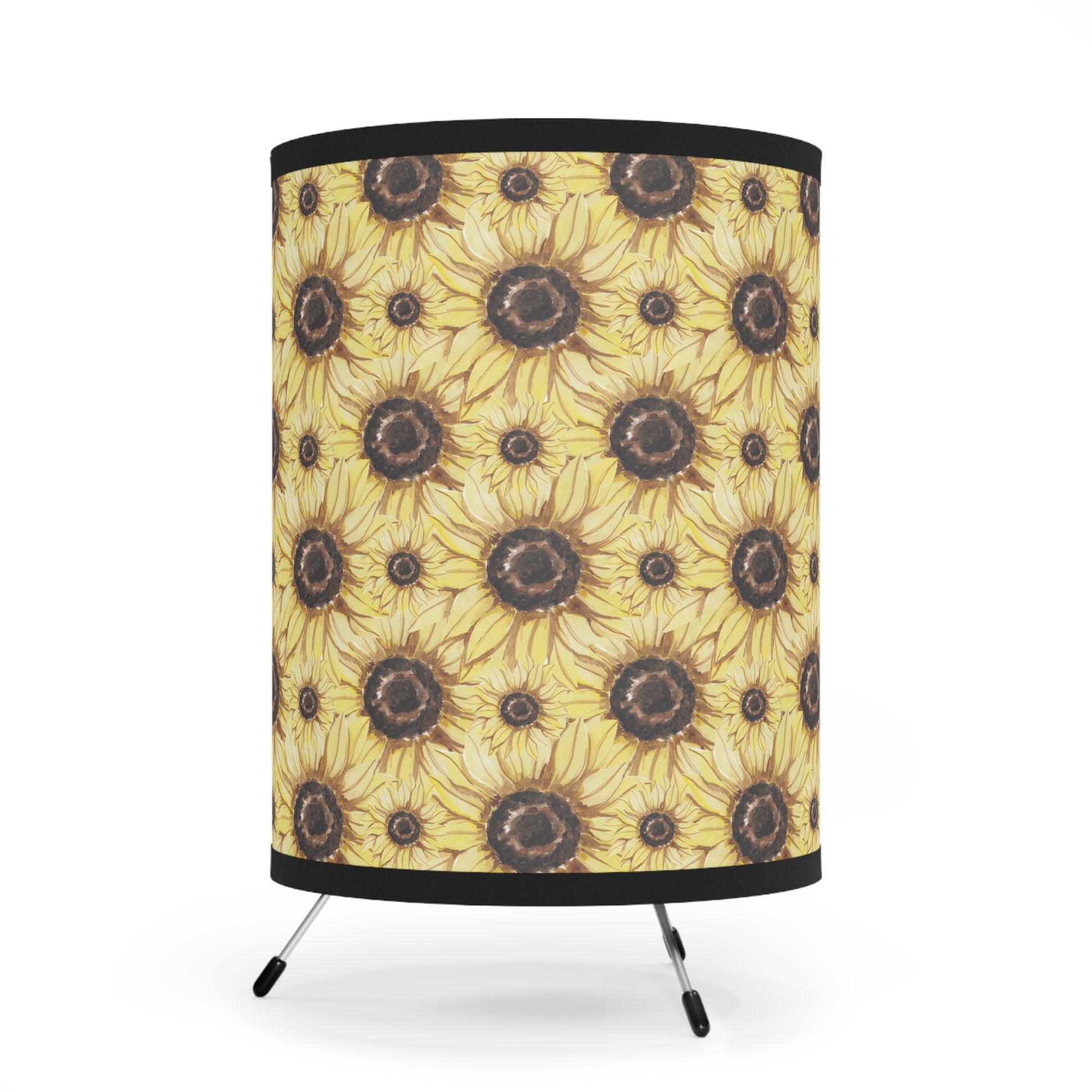 Retro Anime Sunflower Tripod Lamp with High-Res Printed Shade, US\CA plug, Artsulli - Art is Long, Life is Short, Home Decor, , , , , , , 