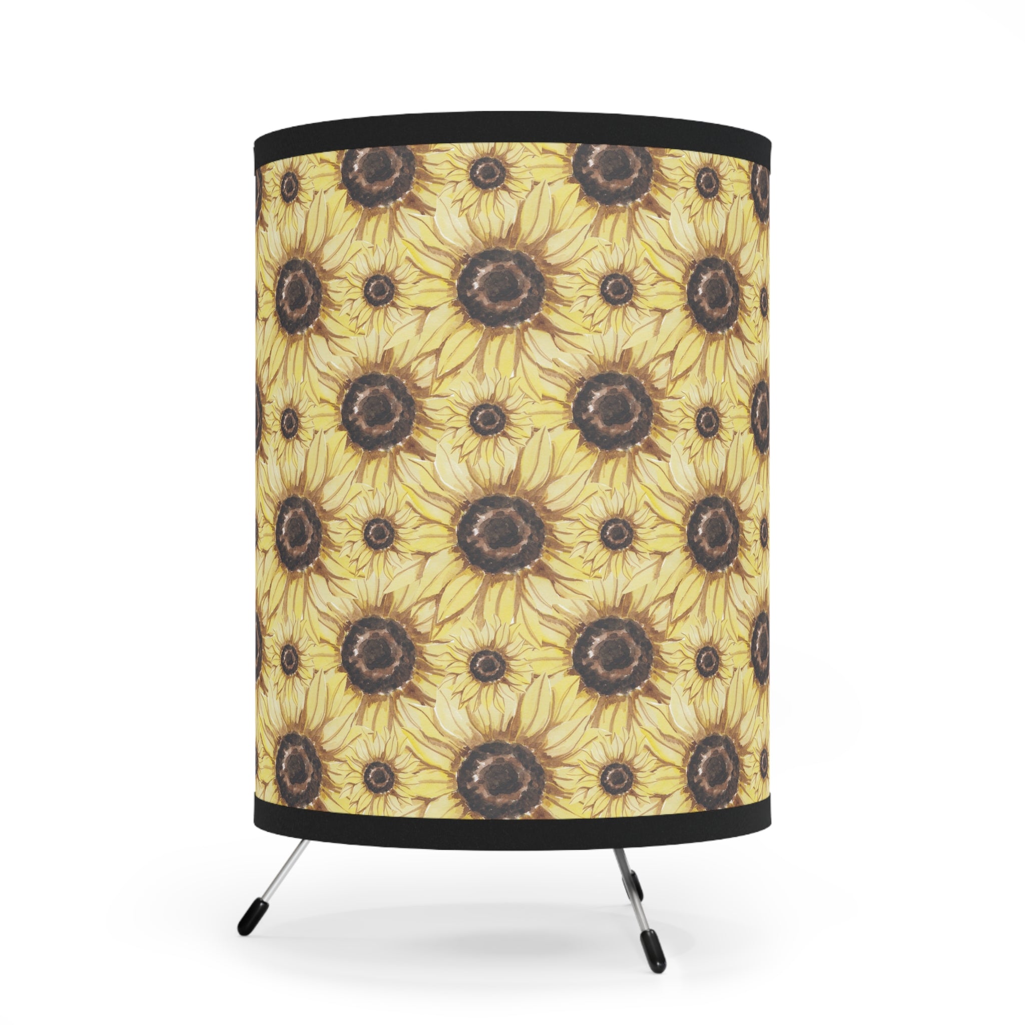 Retro Anime Sunflower Tripod Lamp with High-Res Printed Shade, US\CA plug, Artsulli - Art is Long, Life is Short, Home Decor, , , , , , , 