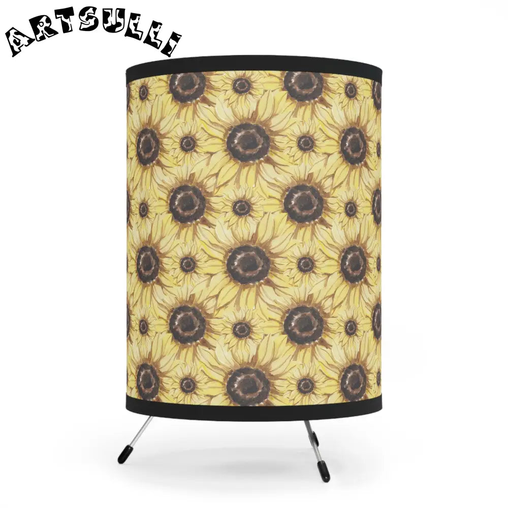 JAKKOUTTHEBXX Retro Anime Sunflower Tripod Lamp with High-Res