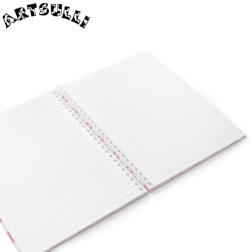 JAKKOUTTHEBXX Checkerboard Hot Pink and White Spiral Notebook