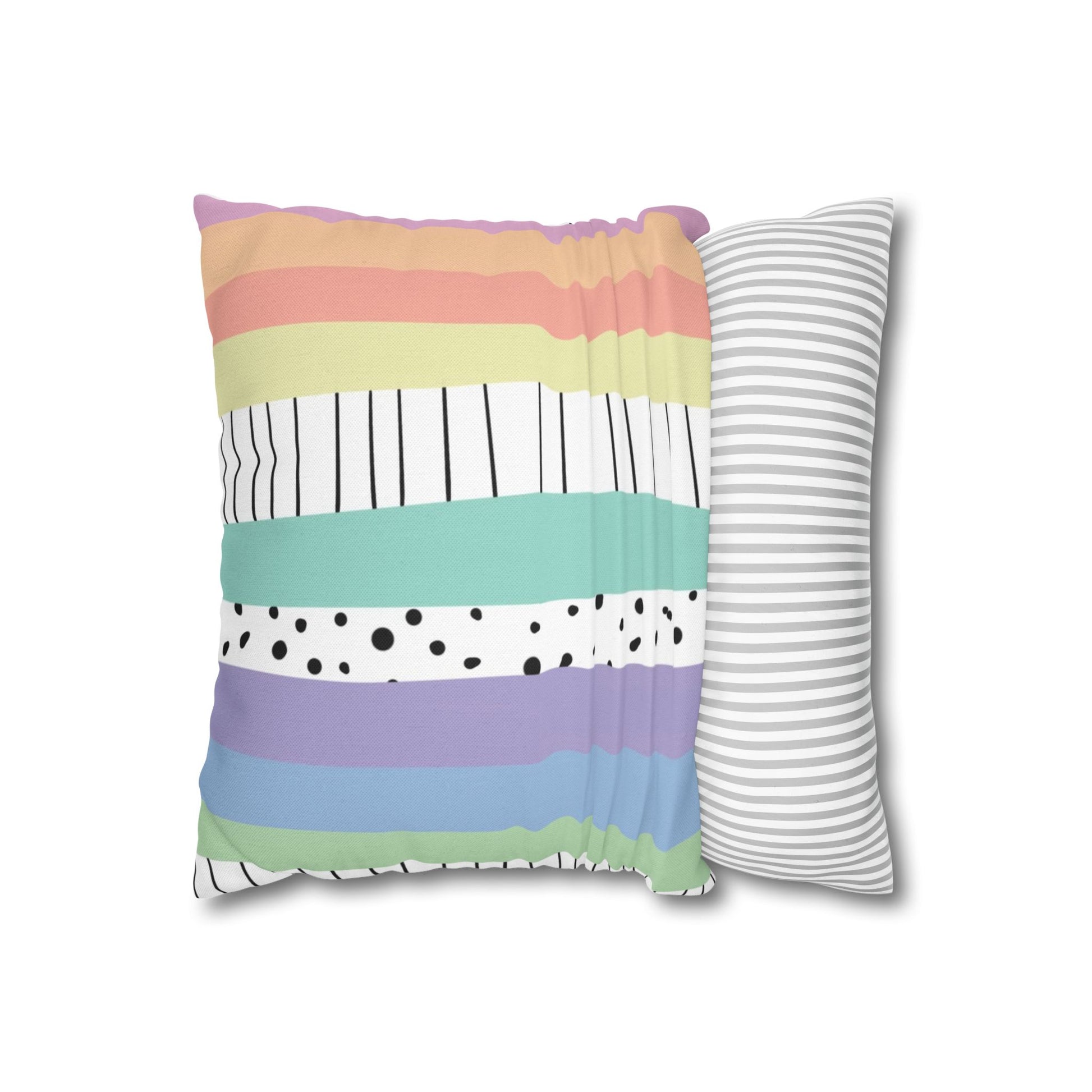 Spun Polyester Square Pillowcase, Artsulli - Art is Long, Life is Short, Home Decor, , , , , , , 