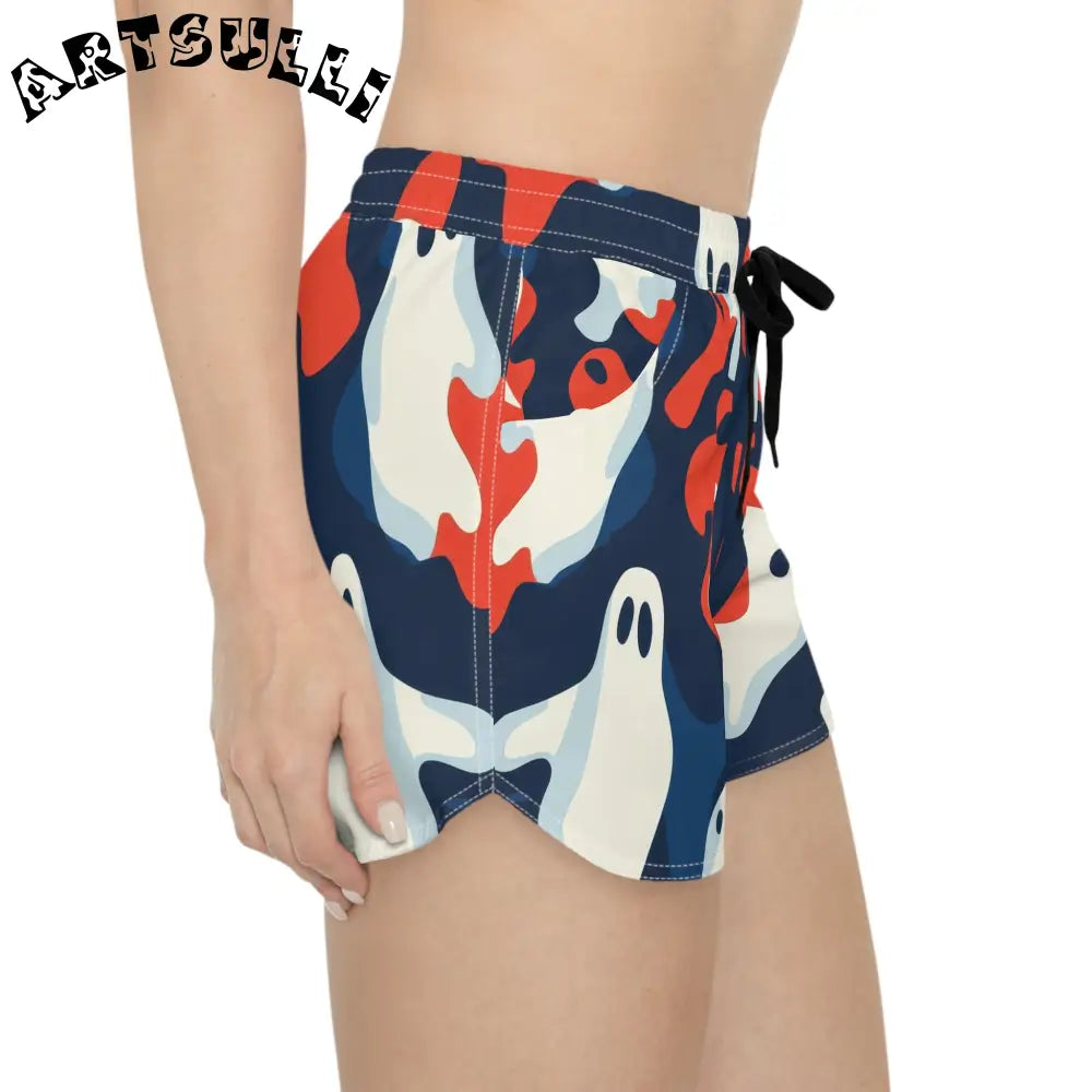 JAKKOUTTHEBXX Camo Ghosts Women’s Casual Shorts (AOP) JAKKOUTTHEBXX