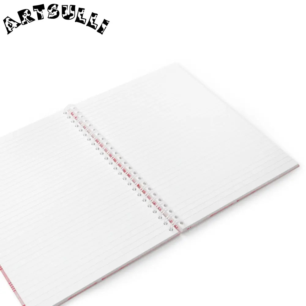 JAKKOUTTHEBXX Red Watercolor Musical Notation Spiral Notebook 2025