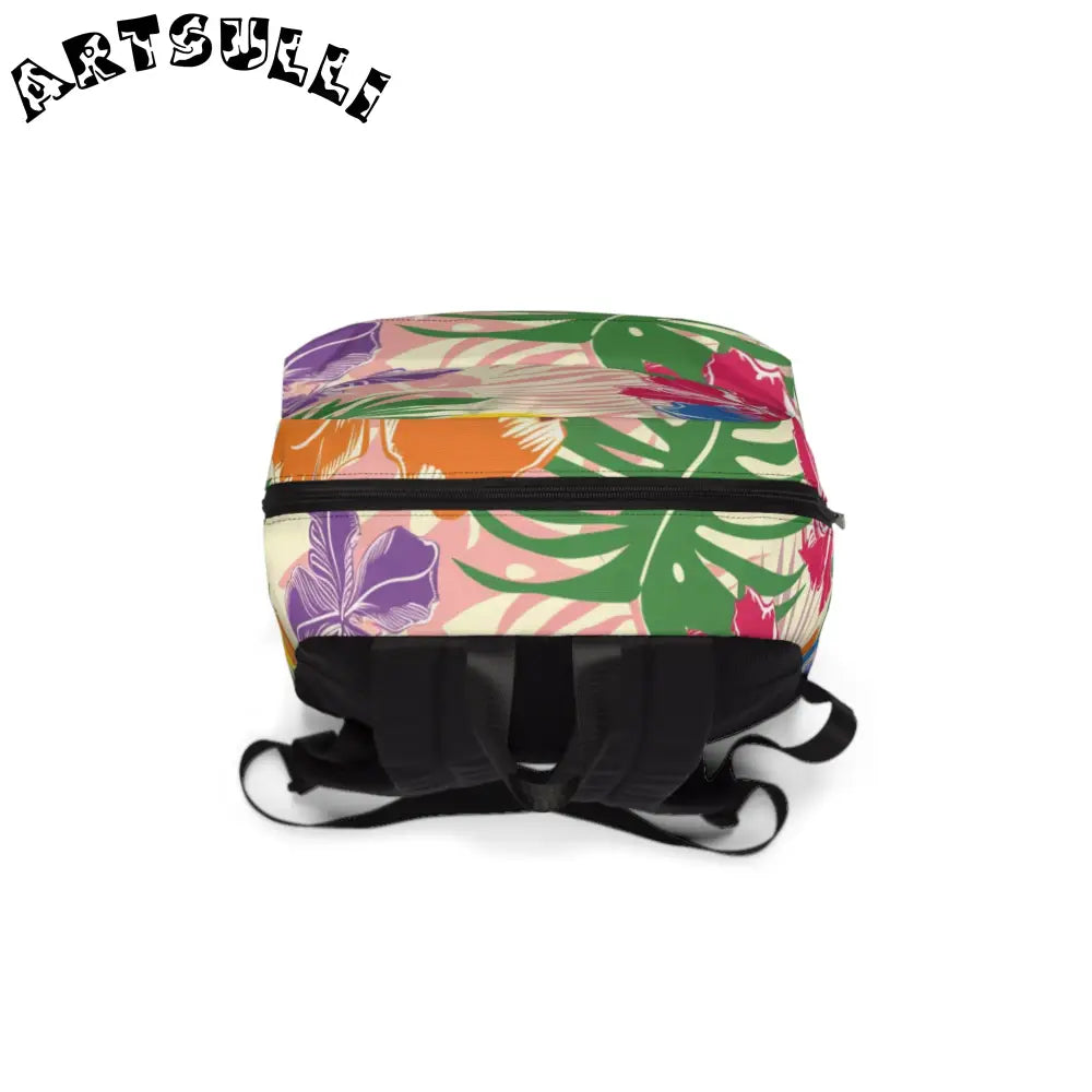 JAKKOUTTHEBXX Colorful Tropical Floral Backpack 2025