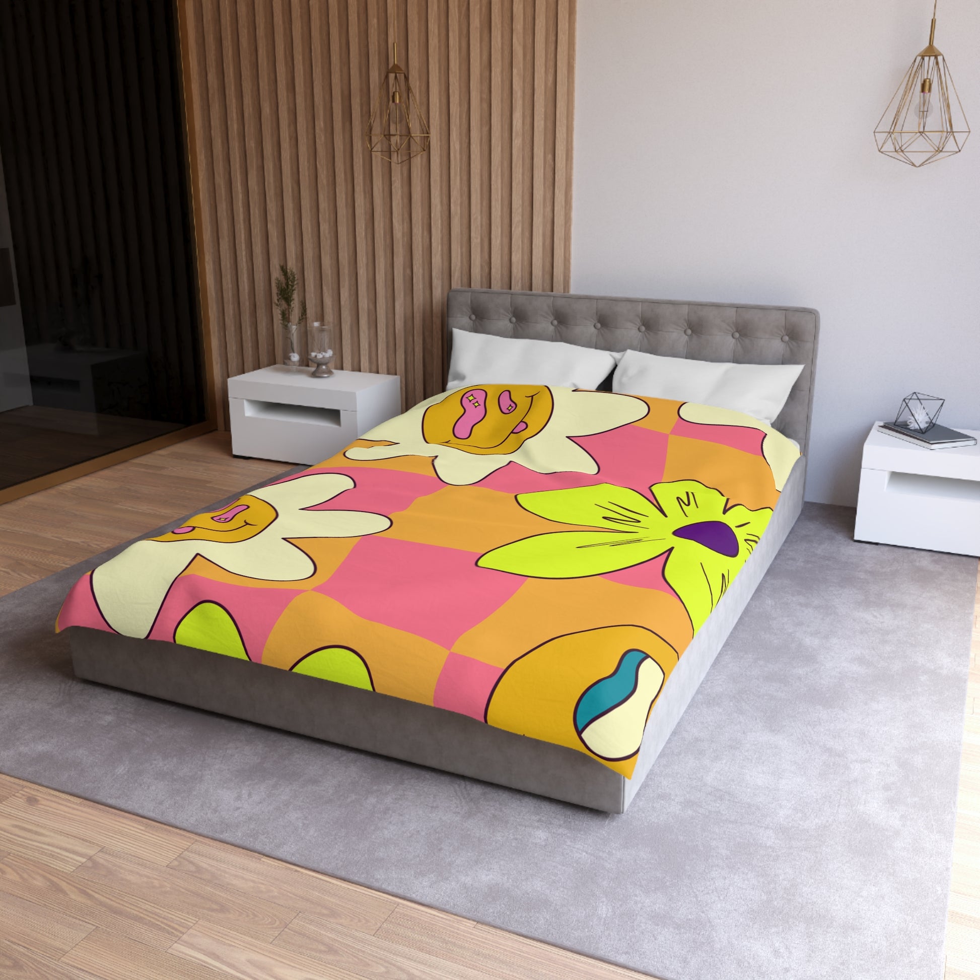 Trippy Sour Face Rave Microfiber Duvet Cover, Artsulli - Art is Long, Life is Short, Home Decor, , , , , , , 