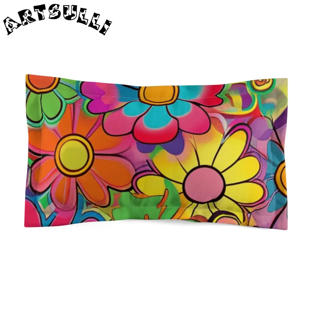 JAKKOUTTHEBXX Chromatic Daisy Dream Microfiber Pillow Sham