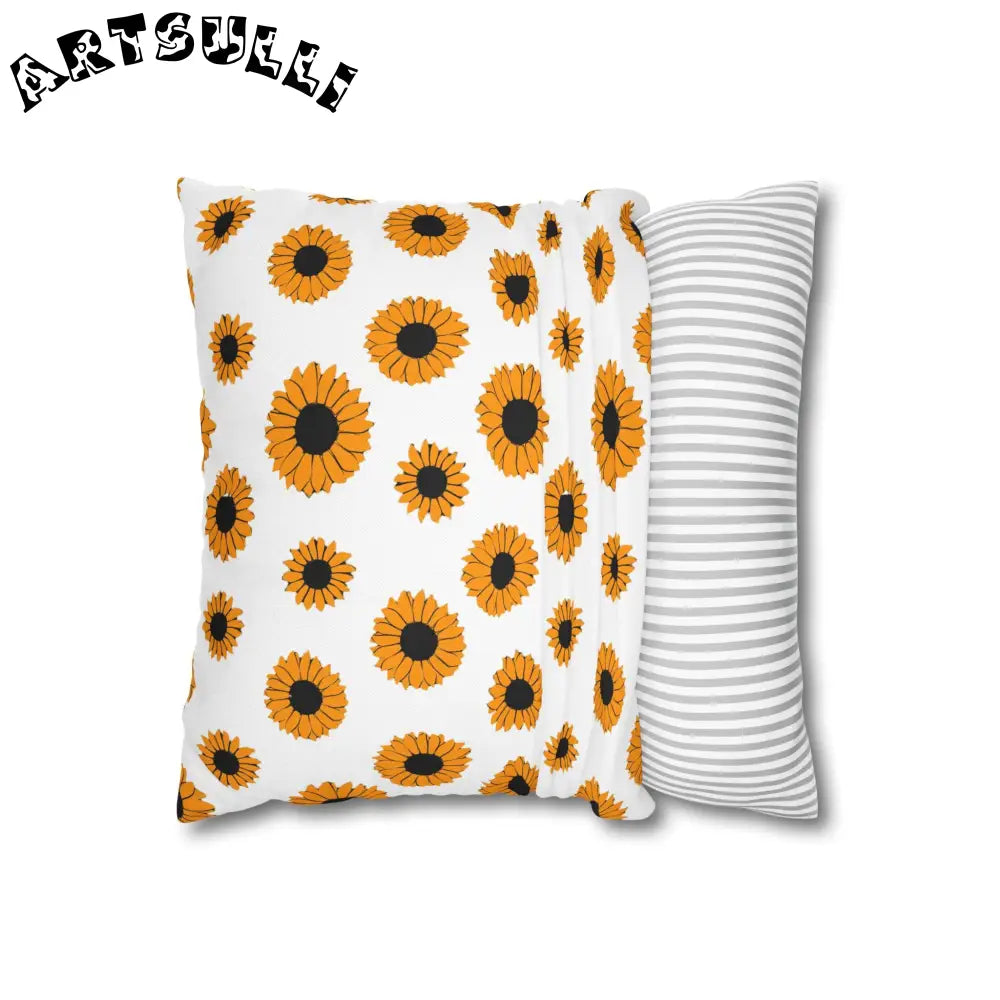 JAKKOUTTHEBXX Sunflowers Spun Polyester Square Pillowcase