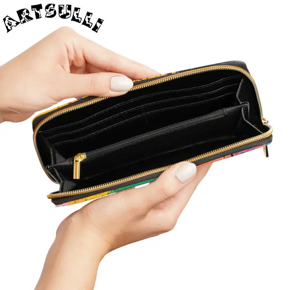 JAKKOUTTHEBXX The Colors Of Paint Splatter Zipper Wallet
