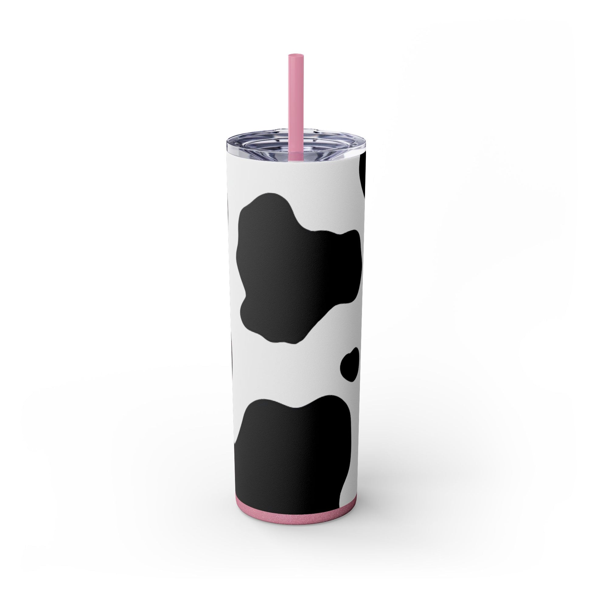 Cow Print Focus Skinny Tumbler with Straw, 20oz, Artsulli - Art is Long, Life is Short, Mug, , , , , , , 