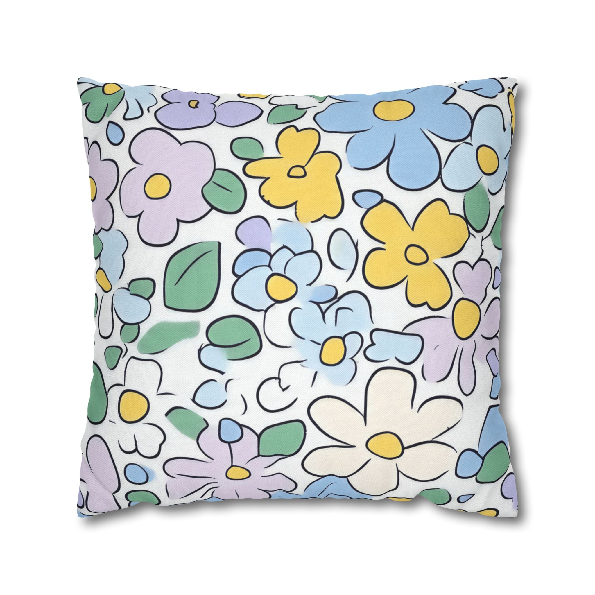 Spun Polyester Square Pillowcase