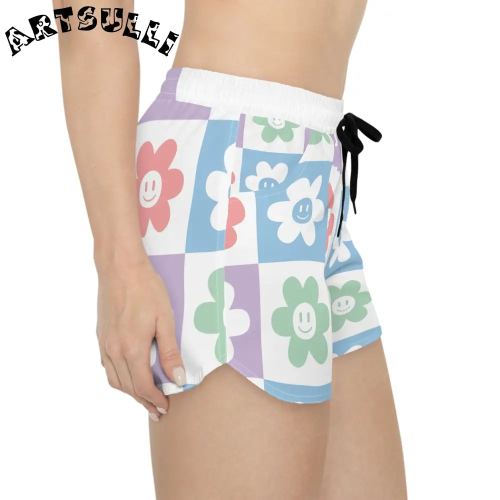 JAKKOUTTHEBXX Checkered Smiley Flower Shorts 2025