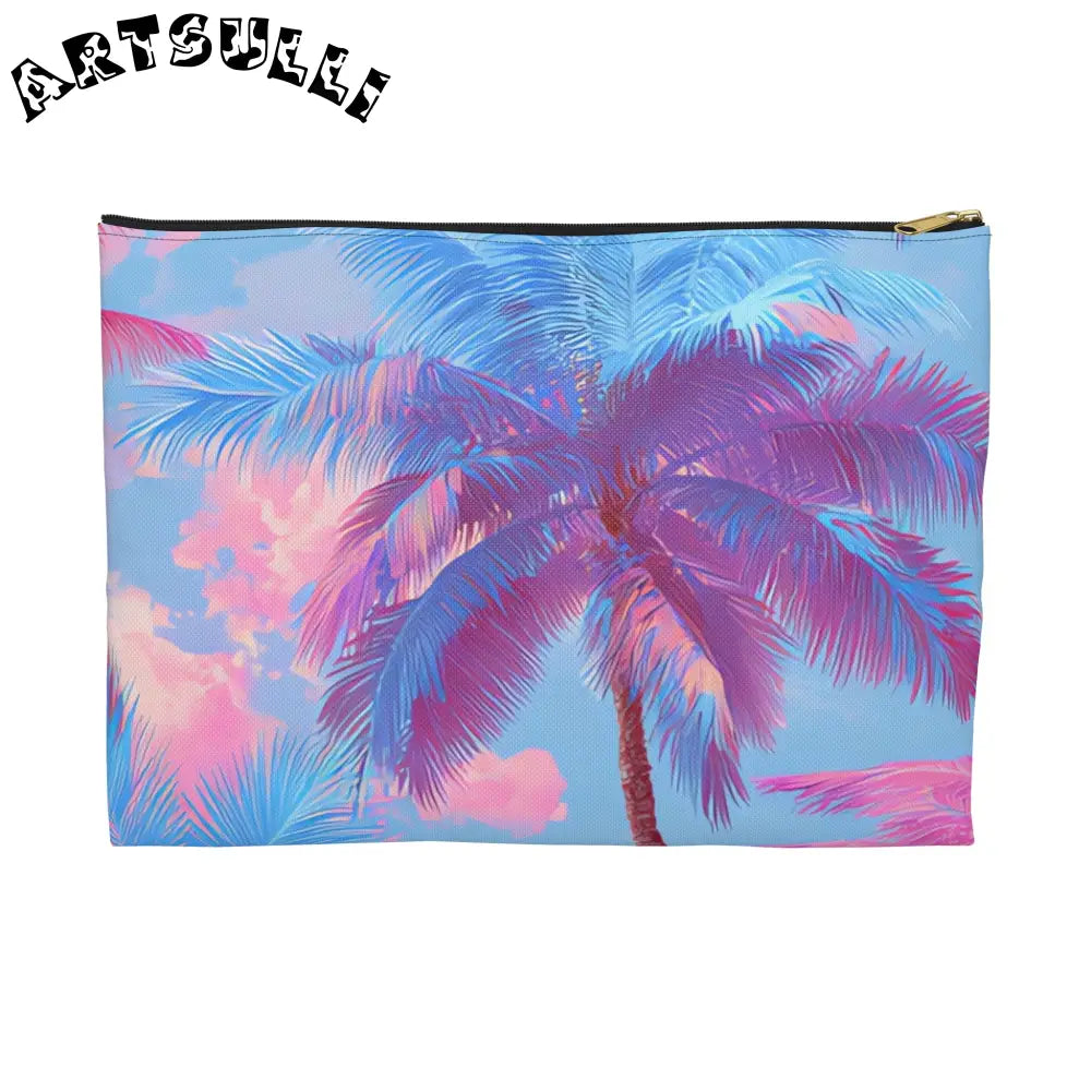 JAKKOUTTHEBXX Ethereal Pastel Palms Accessory Pouch JAKKOUTTHEBXX