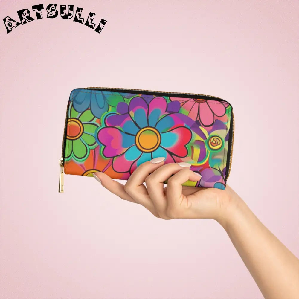 JAKKOUTTHEBXX Chromatic Daisy Dream Zipper Wallet JAKKOUTTHEBXX