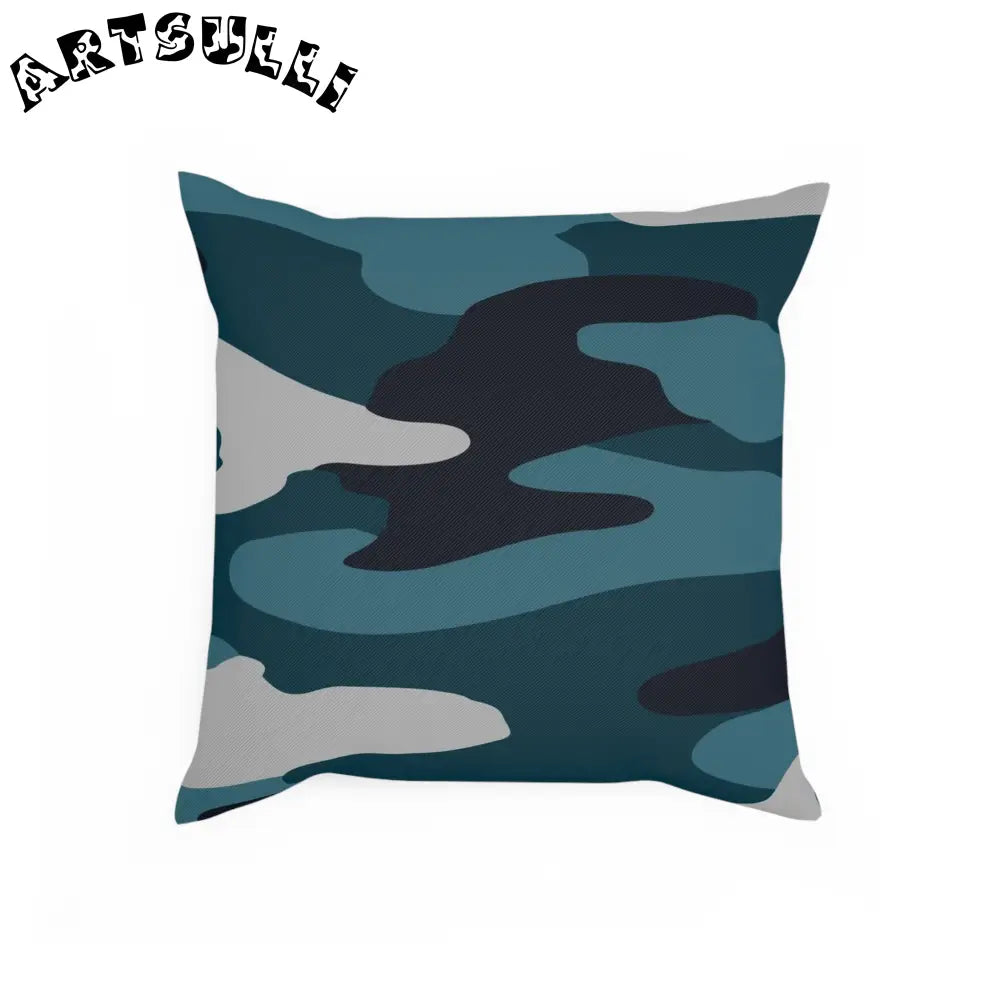 JAKKOUTTHEBXX Blue Camouflage Cushion JAKKOUTTHEBXX Artsulli - Art