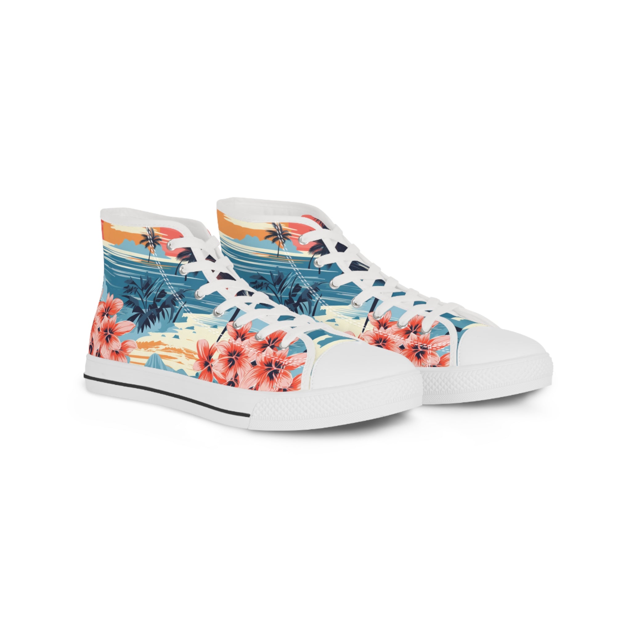 Palm Beach Men's High Top Sneakers, Artsulli - Art is Long, Life is Short, Shoes, Size, US 5, Color, White sole, , , 27430312295401700930